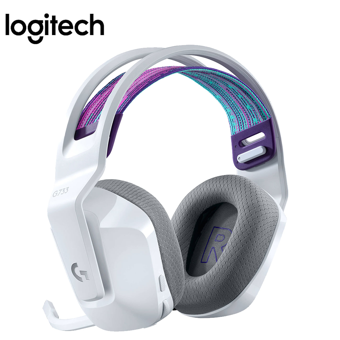 Audifono C/Microf. Logitech G733 Lightspeed Blanco/ Purpura (981-000882)