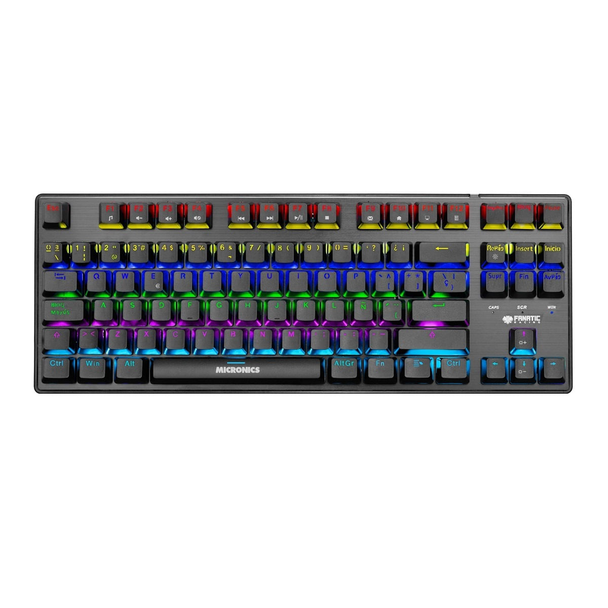 Teclado Micronics Fanatic Racing FK1013 RGB Mecánico Tenkeyless