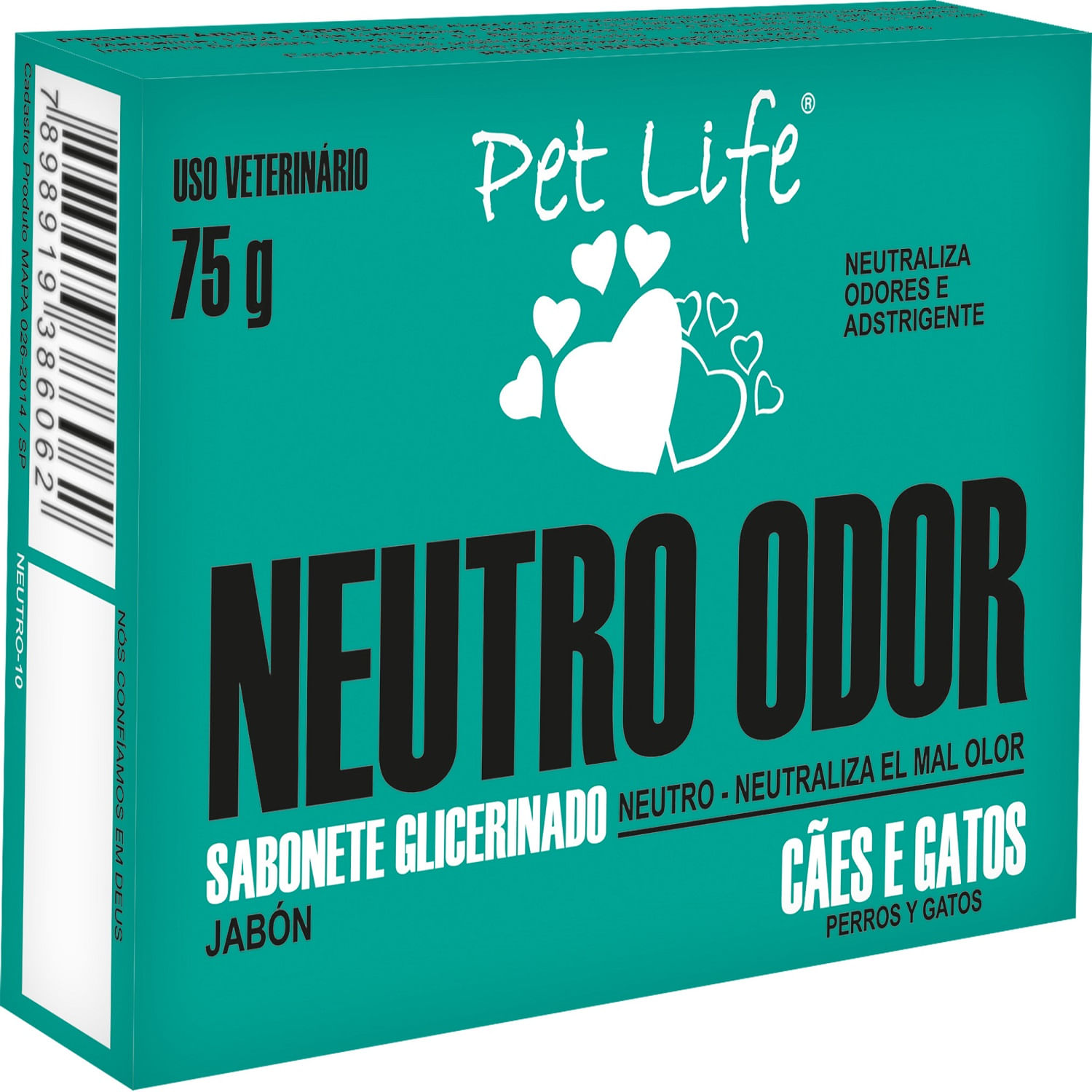 Jabón Pet Life Neutro 0.075Kg/1Und