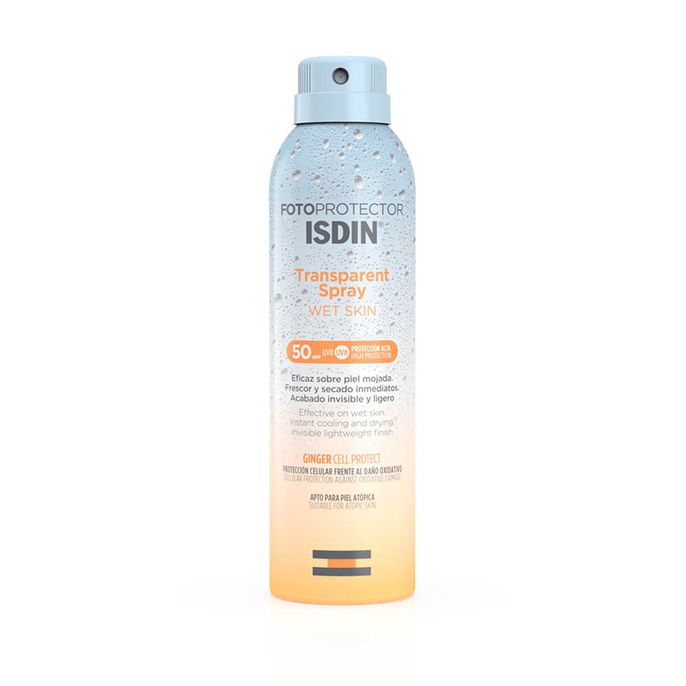 Fotoprotector en Spray Isdin Transparent Day Wet Skin SPF 50+ - Frasco 250 ML