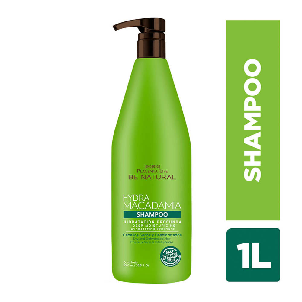 Shampoo Be Natural Hydra Macadamia Placenta Life - Frasco 1000 ML