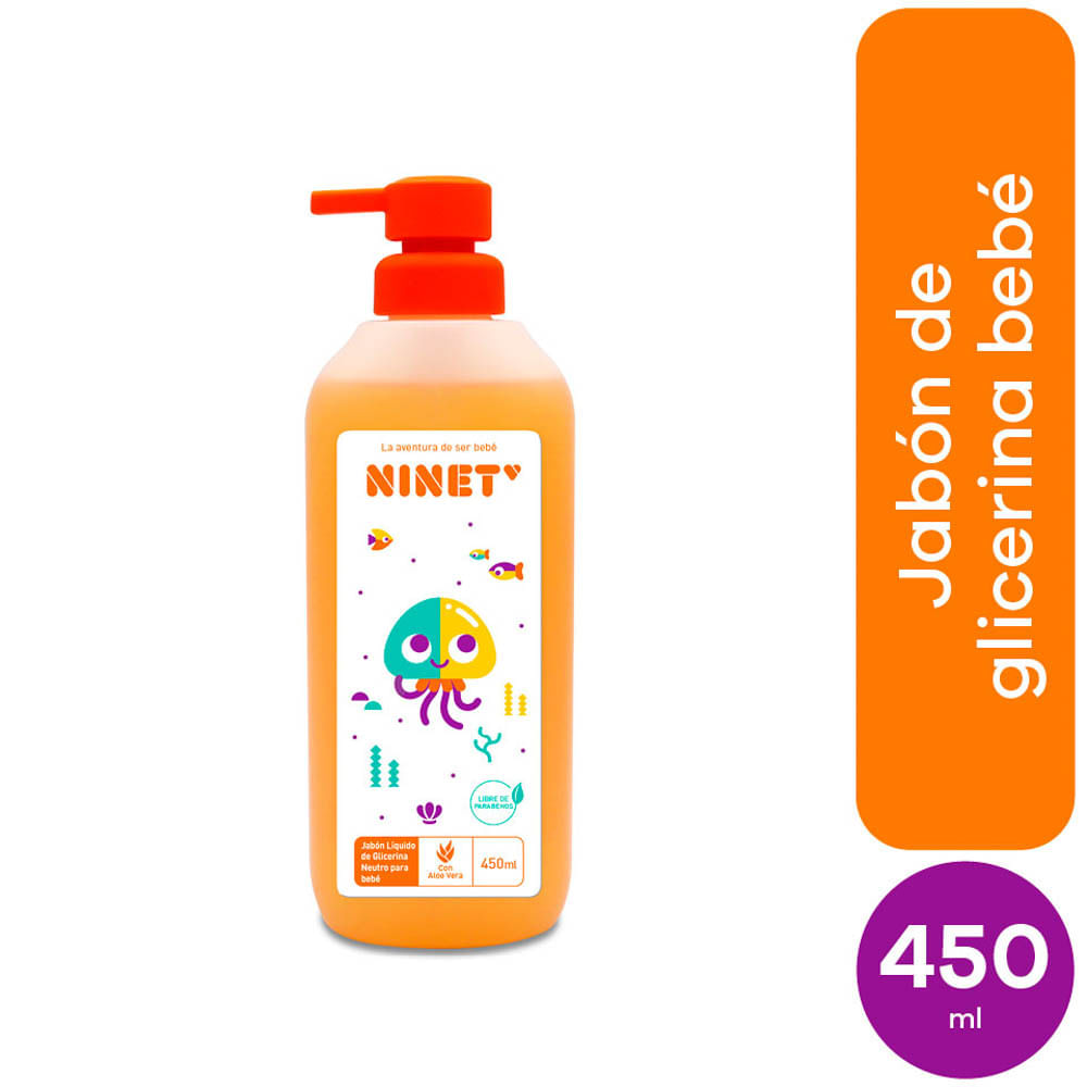 Jabón Líquido para Bebés Ninet Glicerina Neutro - Frasco 450 ML