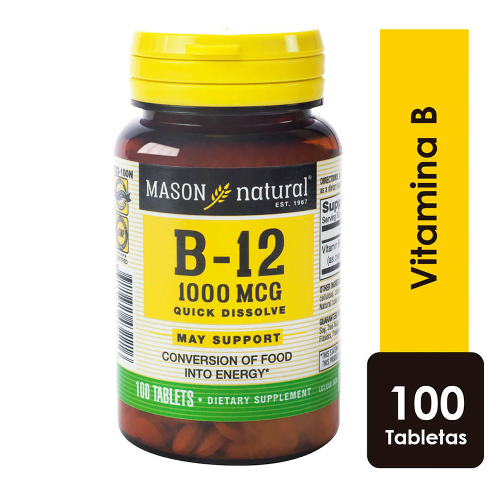 Vitamina B-12 1000mcg Tabletas Sublinguales
