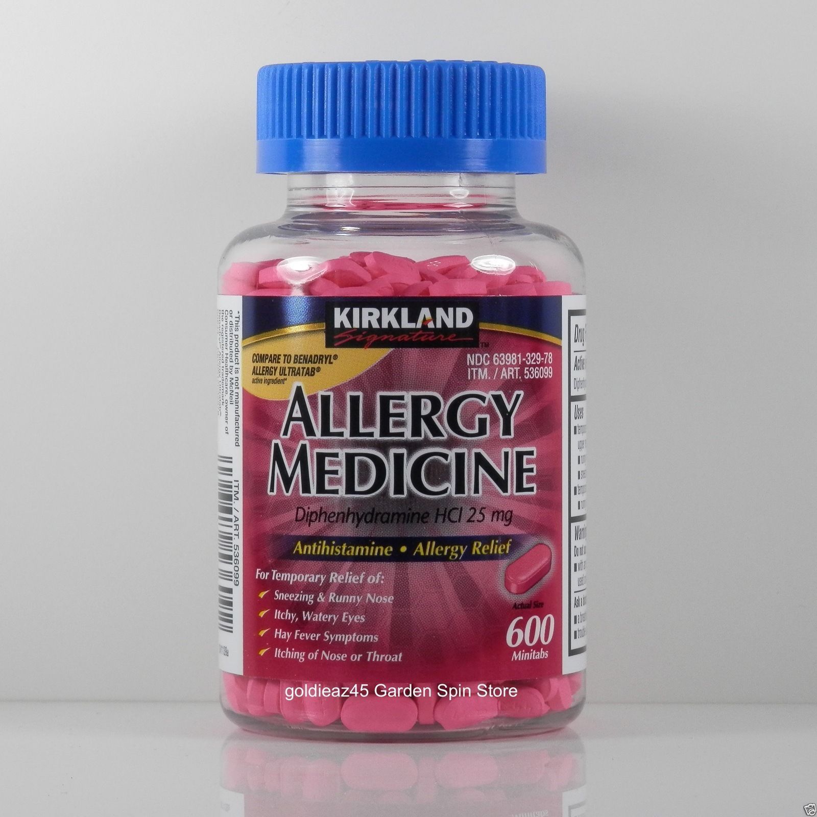 Vitamina Kirkland Allergy Medicine x 600 Mini Tabletas