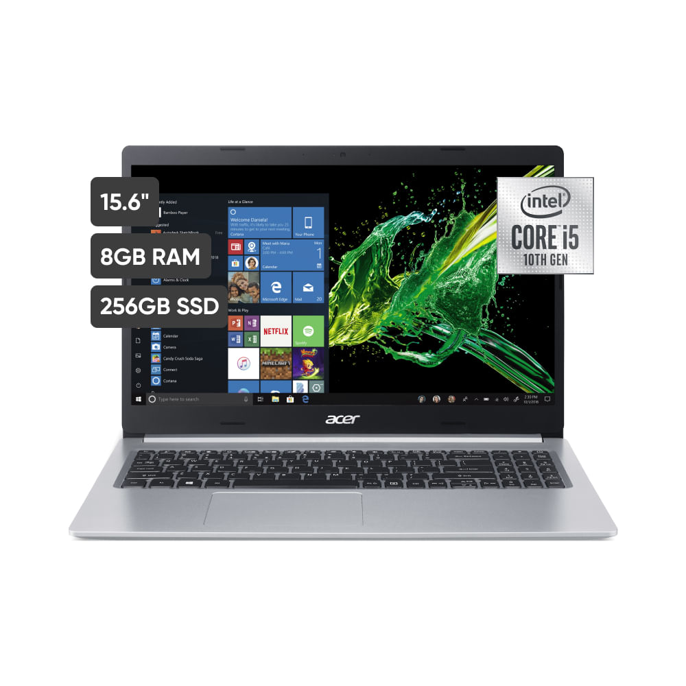 Laptop ACER Aspire 5 A515-54-585N 15.6" Intel Core i5 10ma generación 8GB 256GB SSD