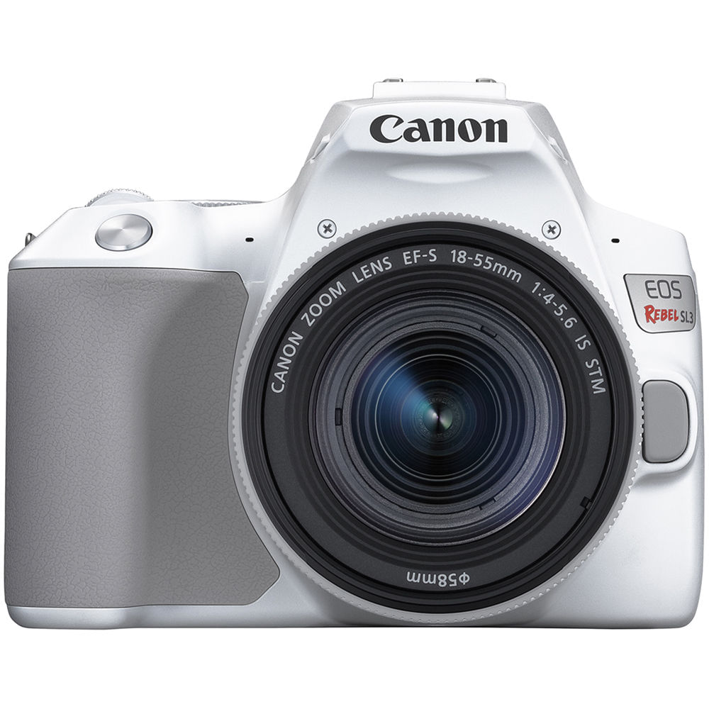 Cámara DSLR Canon EOS Rebel SL3 con lente de 18-55 mm Blanco
