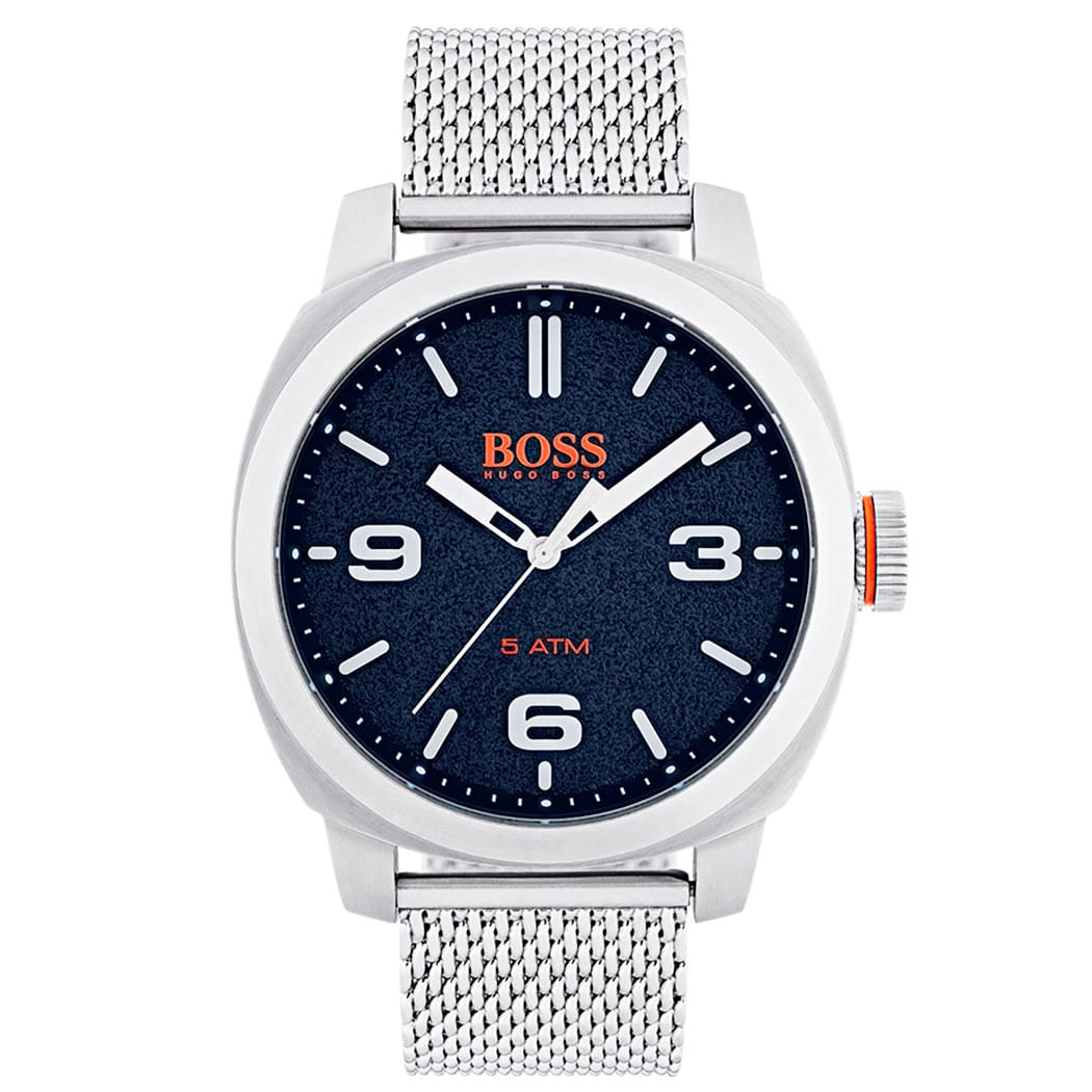 Reloj Hugo Boss Cape Town 1550014 Para Hombre Acero Inoxidable Plateado Azul