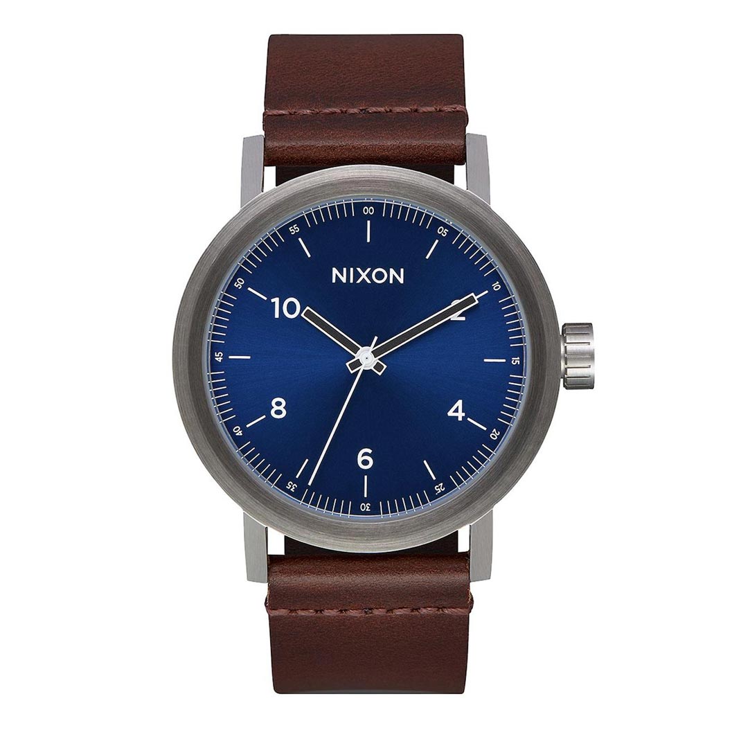 Reloj Nixon Stark A11942301 Correa de Cuero Marrón Azul