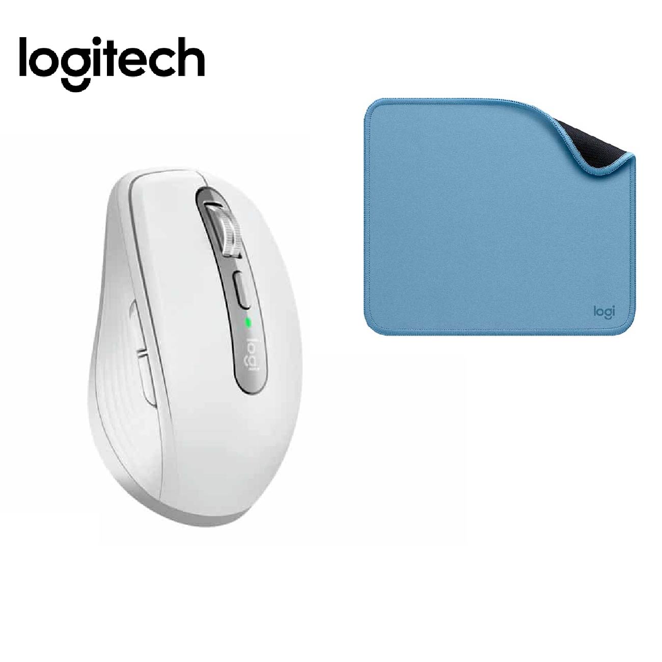 Mouse Logitech MX Anywhere 3 Pale Grey + Pad Mouse Antisalpicaduras