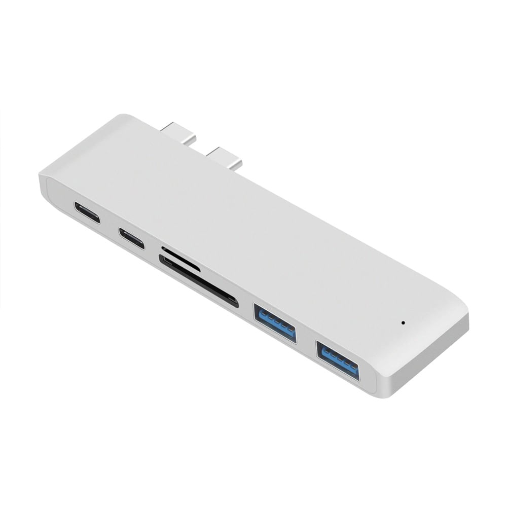 6 en 1 Tipo C a USB 3.0 + TF Micro SD Lector de Tarjetas HUB Adaptador