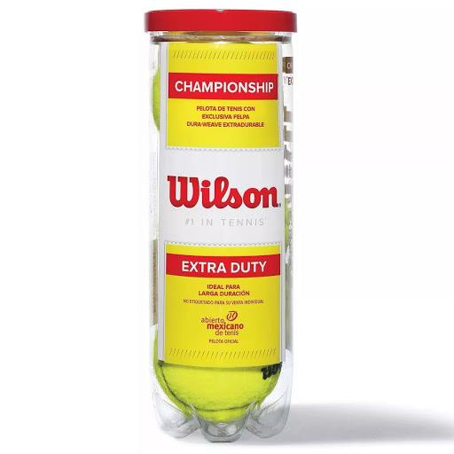 Pelotas de Tenis Wilson Championship Extra Duty Tapa Roja Tubo de 3 Unidades