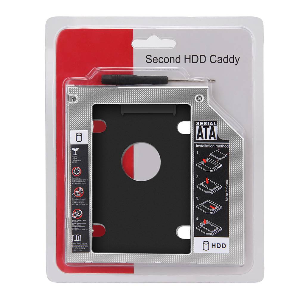 Adaptador Caddy 2nd para Disco Duro HDD SSD Sata CD DVD-ROM Universal 12.7mm