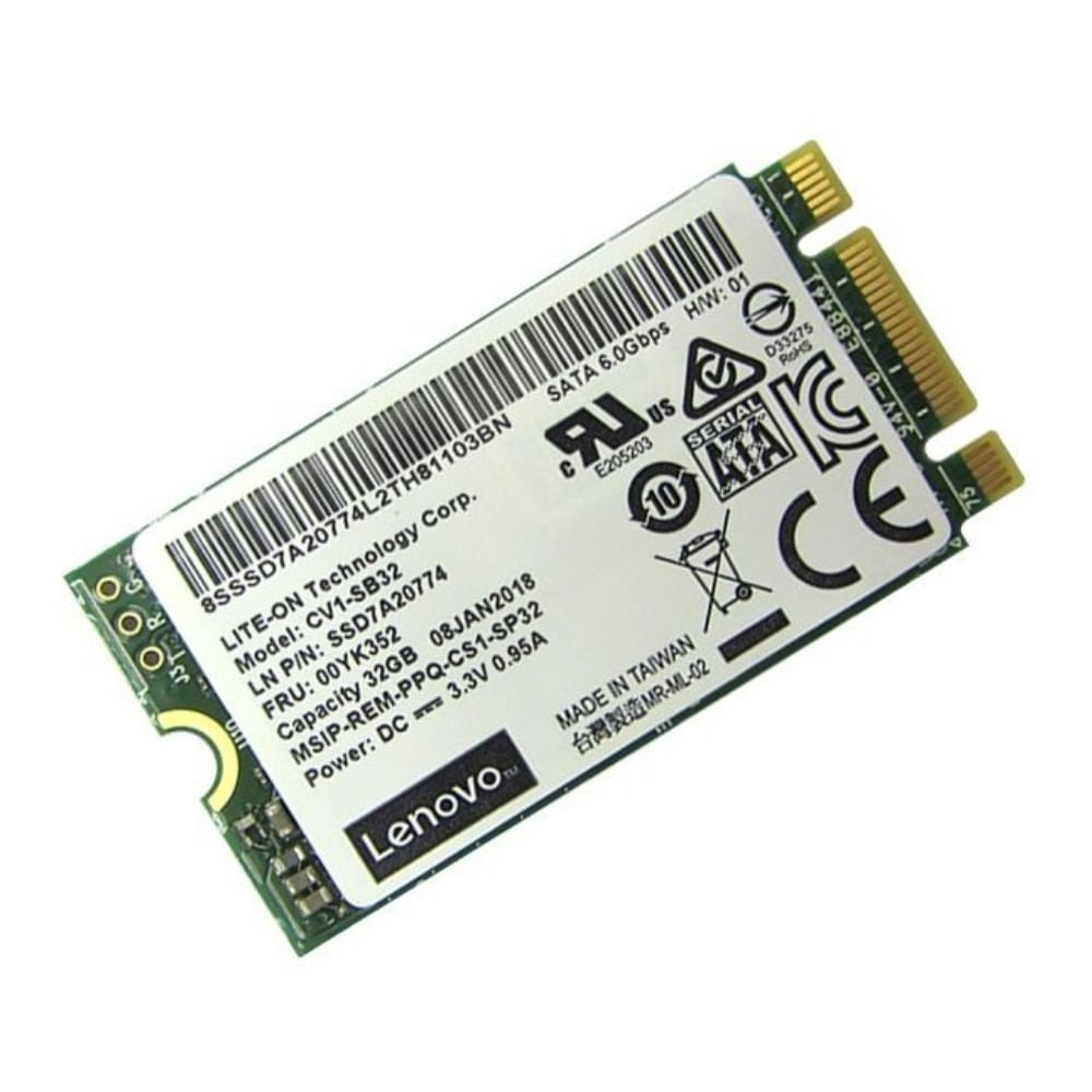 Disco Sólido Lenovo ThinkSystem M.2 2242 CV1 32GB 6Gbps 40 Mbps, NAND Flash MLC - 7N47A00129