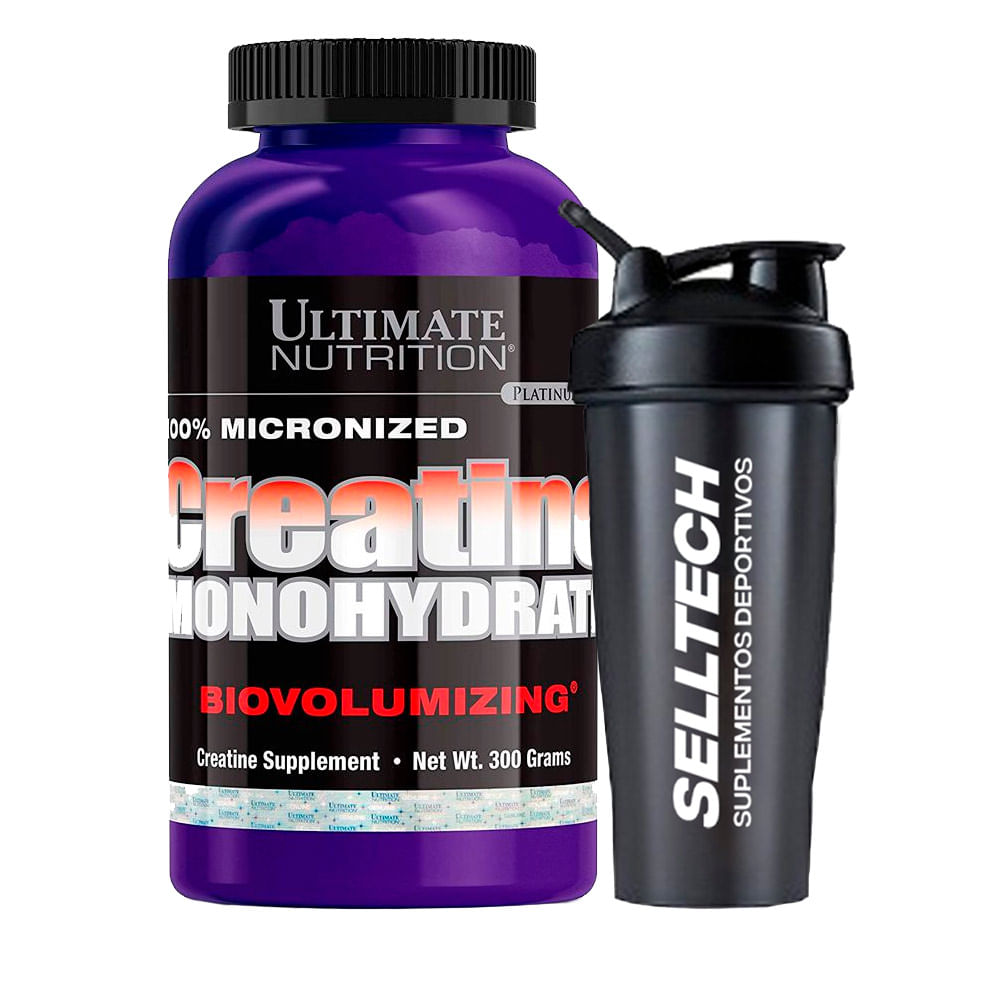 Creatina Monohidratada Ultimate Nutrition 300 gr + Shaker