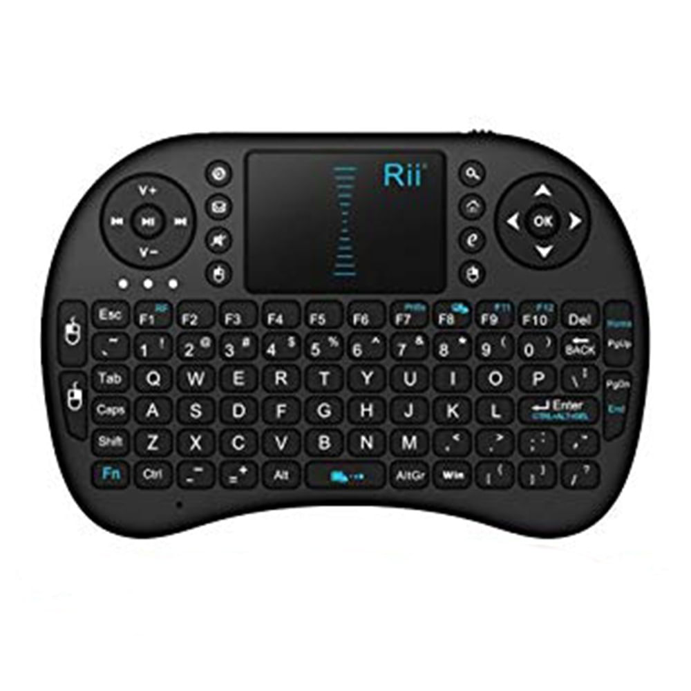 Mini Teclado Inalámbrico Airmouse Android Smart Tv Iluminado Negro