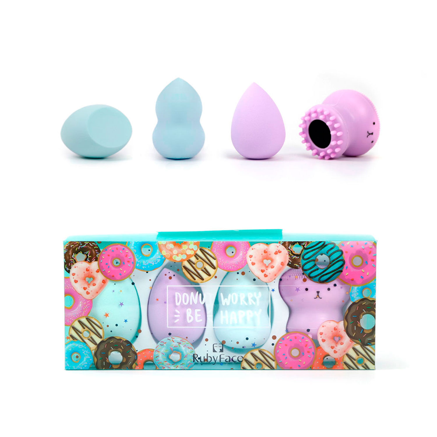 Set de Esponjas de Maquillaje Beauty Blender y Limpiador facial