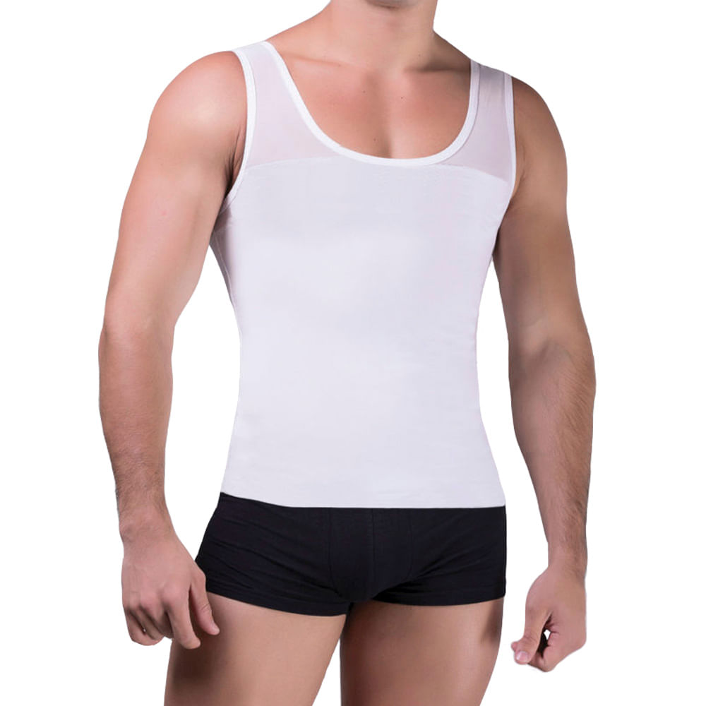 Camiseta Reductora Hombre Naturell - Blanco