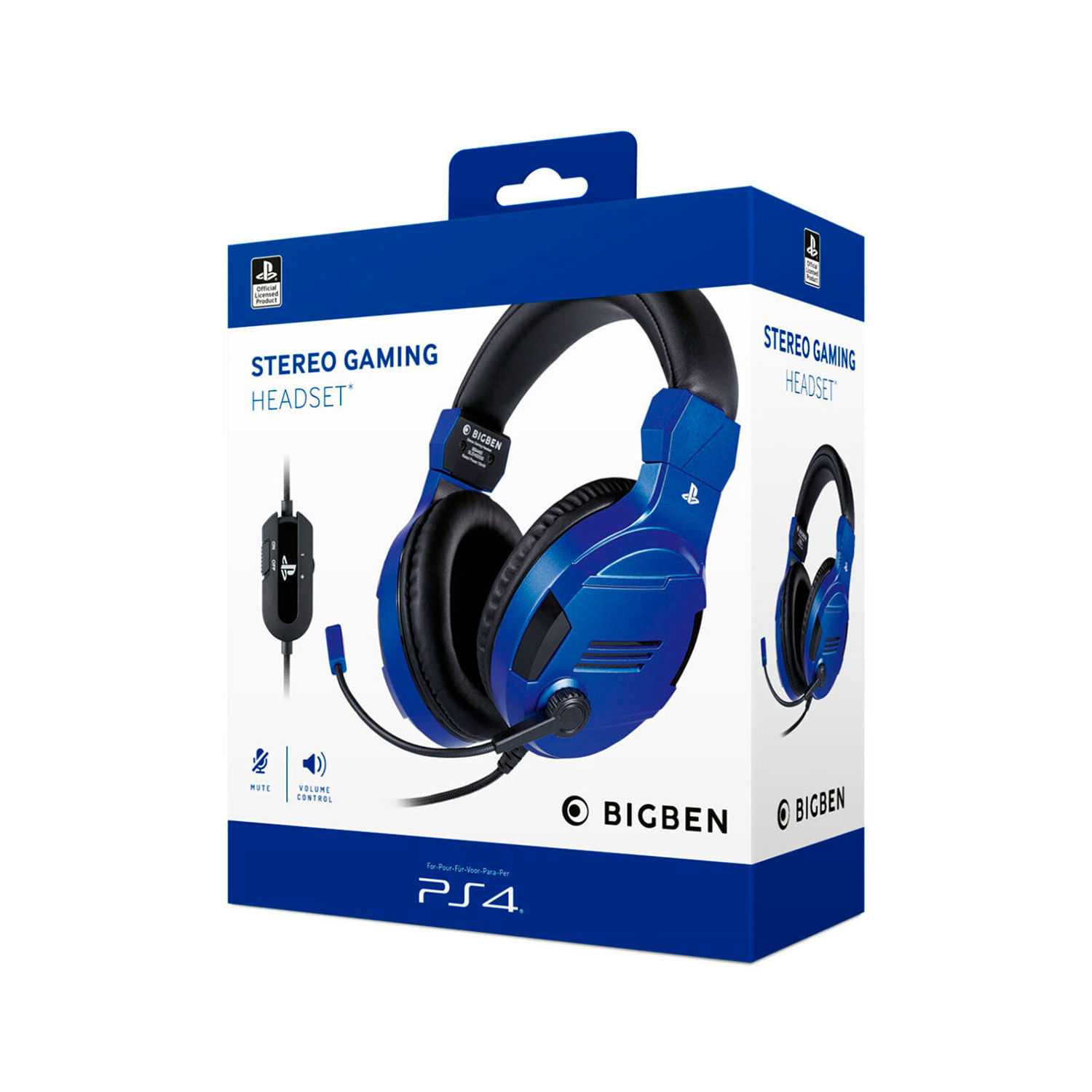 Audifono PS4 Bigben Stereo Gaming Headset V3 Azul