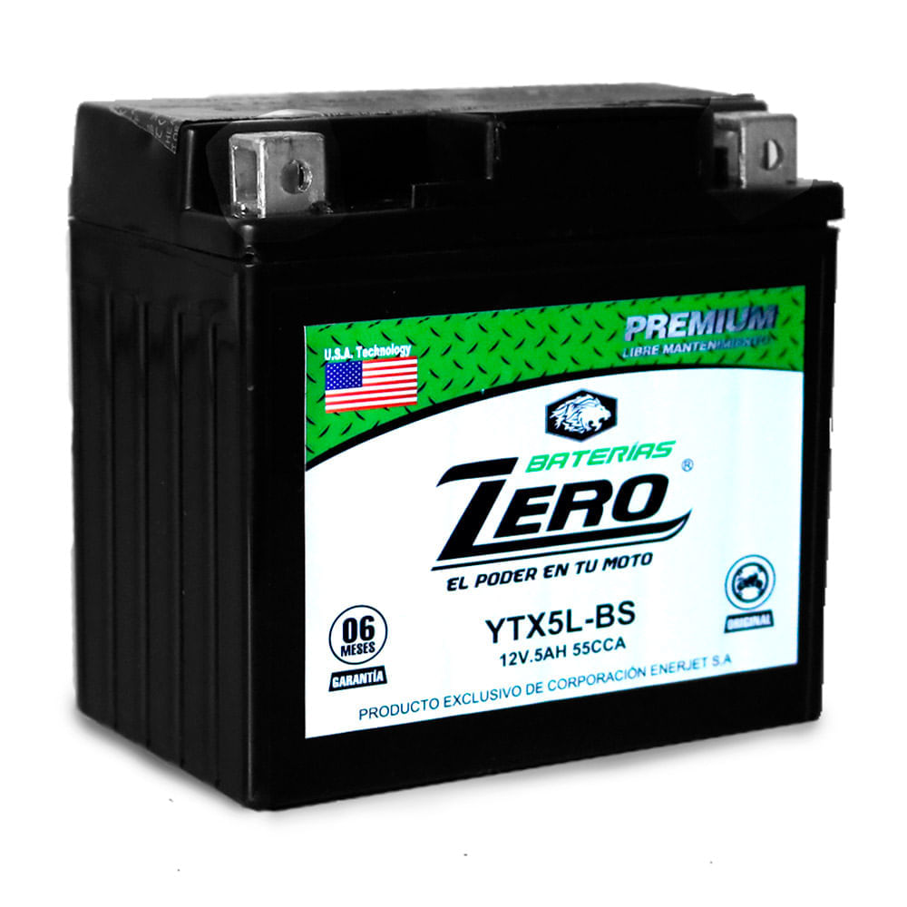 Batería zero premium libre Mant.ytx5l-bs